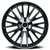 Kraze Kr185 Double Down Wheels Rims 22x8.5 5x100 5x114.3 Gloss Black Machined 38mm | KR185-22803BM38