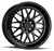 Aodhan Ah02 Wheels Rims 17x8 4x100 4x114.3 Gloss Black W/ Gold Rivets 35mm | AH021780410011435GB