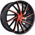 Impact Racing 608 Wheels Rims 22x9 5x4.5 (5x114.3) Gloss Black Machine Red Clear Coat 38 | 608BMFR-229012+38