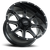 DOORBUSTER PRICING! - Impact Off-Road 804 Wheel 24x12 6x139.7 & 6x135 Gloss Black Milled -44mm - MINIMUM PURCHASE OF 4 WHEELS - FREE T-SHIRT INCLUDED! | 804GB-241266-44