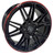 Elegant® E005 Wheels Rims 17x7 5x100 5x4.5 (5x114.3) Black Candy Red Line 35 | E005-17510035GBRL