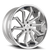 Azad® Az1101 Wheels Rims 20x9 5x120 Brushed Silver Chrome Stainless Lip 35 | AZ11012095120+35BR/SSL
