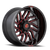 Fuel D808 Hurricane Wheel 24x12 6x139.7 Gloss Black Milled With Red Tint -44mm - MINIMUM PURCHASE OF 4 WHEELS | D80824208447
