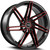 Versus Racing® Vs88 Wheels Rims 20x8.5 5x4.5 (5x114.3) Black Red 35 | VS8820855114+35BLACK/RED