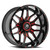 Xf Off-Road XF-222 Wheels Rims 22x12 8x6.5 (8x165.1) 8x180 Black Red Milled -44mm | XF-222221281651180-44GBMLR