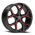 DOORBUSTER PRICING! - Xcess X05 5 Flake Wheel 24x9 5x114.3 Gloss Black w/ Candy Red Milling 35mm - FREE T-SHIRT INCLUDED! | X0549051435GBMLR