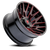 DOORBUSTER PRICING! - American Truxx At1919 Evolution Wheel 22x12 6x135 Gloss Black Milled w/ Prism Red Tint -44mm | AT1919-22236BTR
