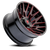 DOORBUSTER PRICING! - American Truxx At1919 Evolution Wheel 22x12 8x180 Gloss Black Milled w/ Prism Red Tint -44mm | AT1919-22278BTR