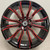 Borghini 33 Wheels Rims 24x9.5 6x5.5 (6x139.7) Black Milled Red 30mm | BW33-24985BWR