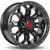 Havok 108 Wheels Rims 20x12 5x5.5 (5x139.7) Dark Black Machined Rivets -44mm | HAV108-21270-N44DFB