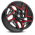 DOORBUSTER PRICING! - Shift H36 Valve Wheel 20x8.5 5x100 Gloss Black Machined w/ Red Tips 35mm - FREE T-SHIRT INCLUDED! | H3608550035GBMRT