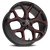 DOORBUSTER PRICING! - Xcess X05 5 Flake Wheel 24x9 5x115 Gloss Black w/ Candy Red Milling 15mm - FREE T-SHIRT INCLUDED! | X0549051515GBMLR