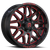 Revenge Rv206 Wheel 22x12 6x135 & 6x139.7 Black Milled w/ Red Tint -44mm - FREE T-SHIRT INCLUDED! | RV206-221261351397-44BRW