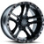 American Outlaw Railcar Wheel 17x8.5 6x139.7 Black w/ Machined Edge & Black Tint -10mm