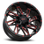 DOORBUSTER PRICING! - Impact Off-Road 814 Wheel 18x9 5x139.7 & 5x127 Gloss Black w/ Red Milling -12mm - FREE T-SHIRT INCLUDED! | 814GBR-89056-12