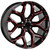 Replica1 Rp09 Snowflake Wheels Rims 22x9 6x139.7 Black W/ Red Milling 24mm | RP-09229G639+24RML