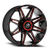 DOORBUSTER PRICING! - Xf Off-Road Xf-220 - Wheel - 17x9 5x127 & 5x139.7 Gloss Black & Red Milled 0mm | XF-220179051271397+0GBMLR