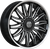 Massiv 928 Wheels Rims 24x9 5x114.3 5x127 Black Milled W/ Stainless Lip And Floating Cap 30mm | MAS928-24955BMW-FC
