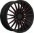 Ravetti M18 Wheels Rims 17x7.5 5x100 5x114.3 Black W/ Red Milling 38mm | RAV-M18-7750BWR