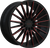 Ravetti M18 Wheels Rims 18x8 5x114.3 5x120 Black W/ Red Milling 38mm | RAV-M18-8813BWR