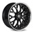 Curva Cff76 Wheels Rims 20x8.5 5x114.3 Gloss Black Stainless Lip 35mm | CFF76-20851143573BSL