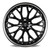 Curva Cff76 Wheels Rims 20x8.5 5x114.3 Gloss Black Stainless Lip 35mm | CFF76-20851143573BSL