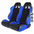 Spec-D Bride Style Racing Seats - Black/Blue - Cloth - Pair | SPE RS-504-2