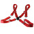 Spec-D 4 Point Harness Cam Lock Seat Belt - Red | SPE RSB-4PTRED-RS