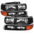 Spec-D Headlight & Bumper Light Combo w/ Black Housing & Amber Reflector | SPE 2LBLH-SIV99JM-GO