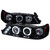 Spec-D Smoked Halo Projector Headlight w/ Black Housing | SPE 2LHP-COR93G-TM