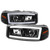 Spec-D Projector Headlights w/ Black Housing & Amber Reflector | SPE 2LHP-DEN00BK-G2-TM