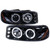 Spec-D Smoked Halo Projector Headlight w/ Black Housing | SPE 2LHP-DEN00G-TM
