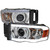 Spec-D Projector Headlights w/ Chrome Housing & Amber Reflector | SPE 2LHP-DGP02-G3-GO