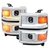 Spec-D Projector Headlights w/ Sequential Turn Signal, Amber Reflector & White Housing | SPE 2LHP-SIV14XE-SQ-RS