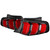 Spec-D Clear Red LED Tail Lights w/ Black Housing | SPE LT-MST10JRLED-TM