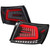 Spec-D Clear Red LED Tail Lights w/ Sequential Turn Signal & Black Housing | SPE LT-WRX084JRLED-SQ-TM