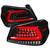 Spec-D Clear Red LED Tail Lights w/ Sequential Turn Signal & Black Housing | SPE LT-WRX15BKLED-SQ-TM