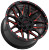 Impact Off-Road 819 Wheels Rims 17x9 5x127 5x139.7 Gloss Black W/ Red Milling -12mm | 819NGBR-79056-12