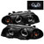 Spyder Projector Headlights 1PC - LED Halo - Amber Reflector - Black | FCLH 5008947