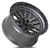 Lock Offroad Krawler Wheel 17x9 6x139.7 Matte Grey w/ Matte Black Ring 1mm|KRAWLER-179069MGMBR