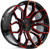 Arena A116 Cobra Wheel 20x10 5x127 Gloss Black Machined w/ Red Tint -18mm - FREE T-SHIRT INCLUDED!|A116200075N01820