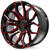 Arena A116 Cobra Wheel 20x10 5x127 Gloss Black Machined w/ Red Tint -18mm - FREE T-SHIRT INCLUDED!|A116200075N01820