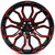 Arena A116 Cobra Wheel 20x9 5x127 Gloss Black Machined w/ Red Tint 20mm - FREE T-SHIRT INCLUDED!|A116209075P02020