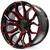 Arena A116 Cobra Wheel 22x10 6x139.7 Gloss Black Machined w/ Red Tint 15mm - FREE T-SHIRT INCLUDED!|A116220084P01520