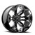 Torque Tw405C Pulse Wheels Rims 22x11 8x165.1 Gloss Black Milled -25mm | TW405C-22118133-25