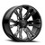 Torque Tw407C Prime Wheels Rims 20x9 6x139.7 Gloss Black W/ Milled Spokes -12mm | TW407C-20908413-12
