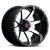 Havok 112 Wheels Rims 20x12 5x127 Black Machined W/ Machined Rivets -44mm | WHKW112S34O02P015F040C18