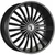 Velocity Vw11 Wheels Rims 22x8 5x112 5x114.3 Black Machined W/ Milled Lip 38mm | WVWW011S36O23P045F036C11