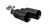 Corsa Performance Single (Qty 2) 5.0" Straight Cut Black Powder Coat Tip Kit (Clamps Included) | COR 14051BPC