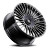 Luxxx Alloys Lux 49 Wheels Rims 22x9 5x114.3 5x120 Gloss Black Machined 35mm | LUX4922951143120+35B-A2